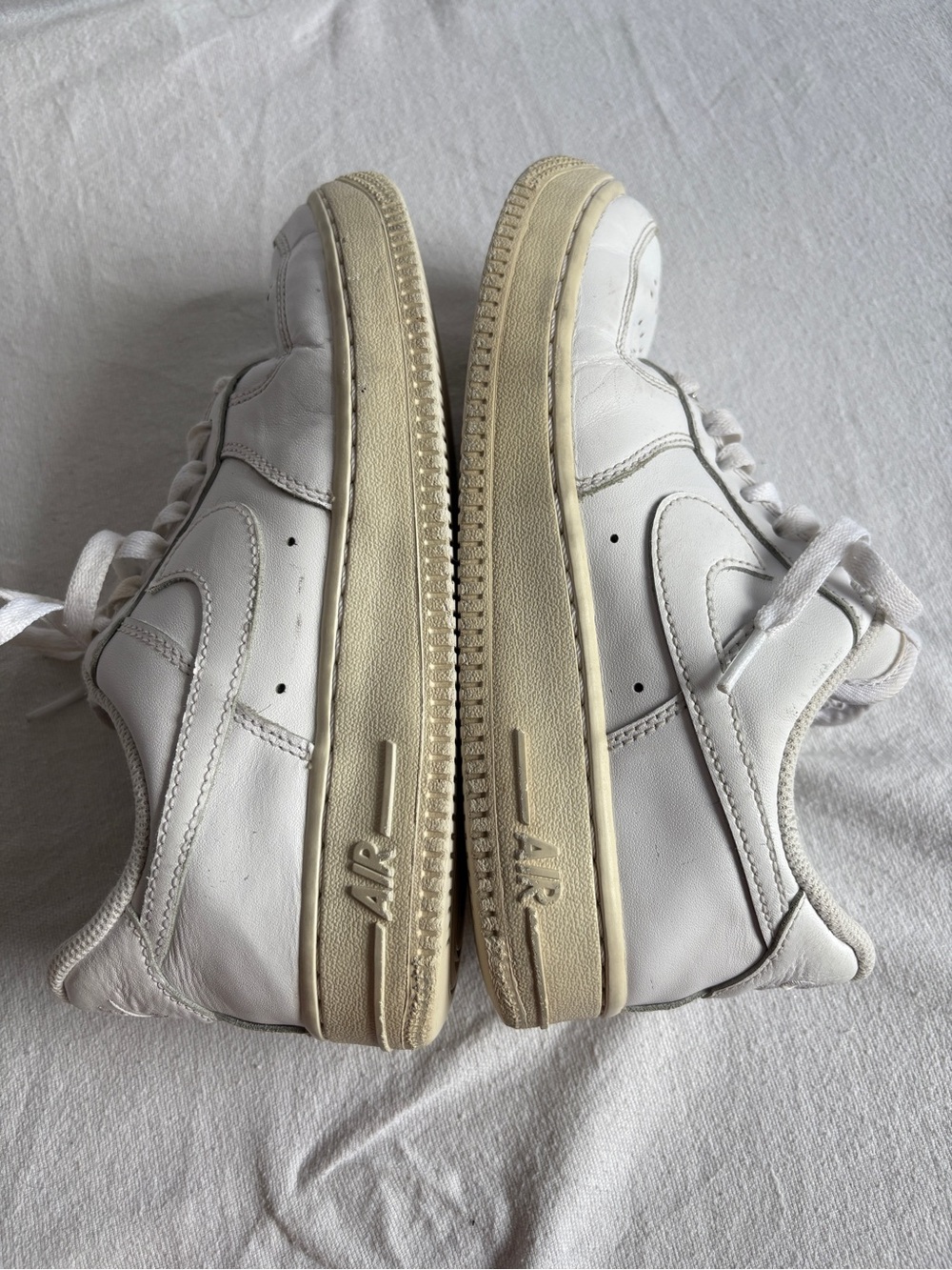 Nike White Low-Top Sneakers with Cream Sole